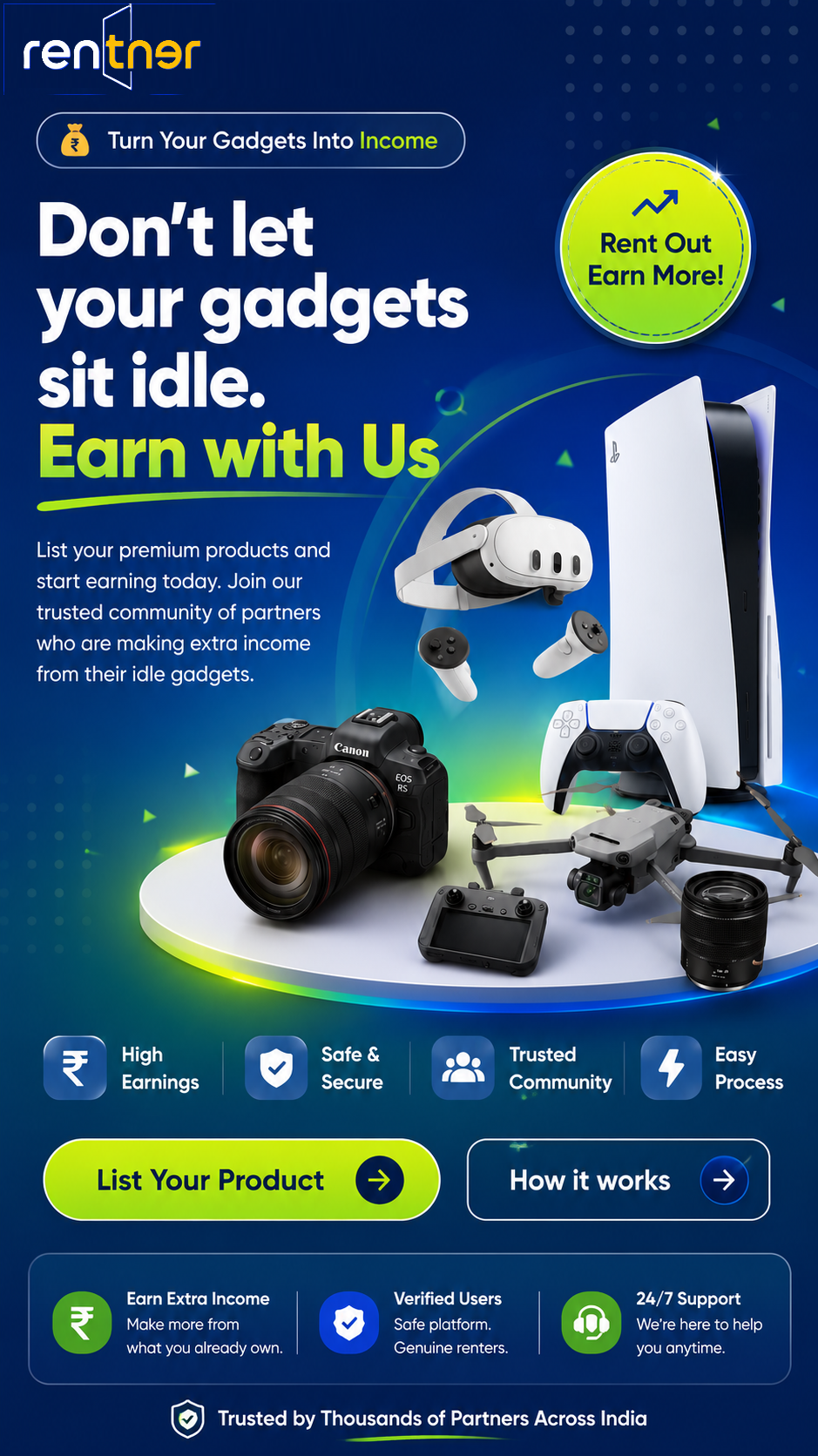 Turn your gadgets into income — list your product and start earning